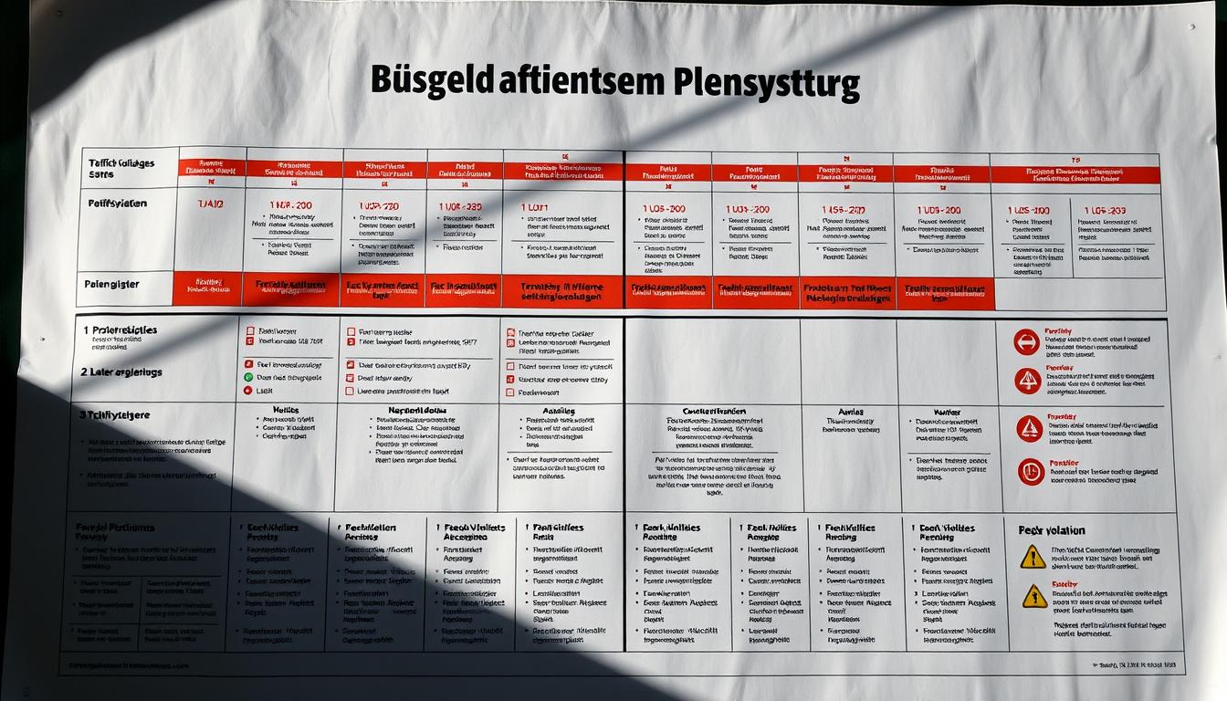 Bußgeldkatalog Punktesystem Flensburg