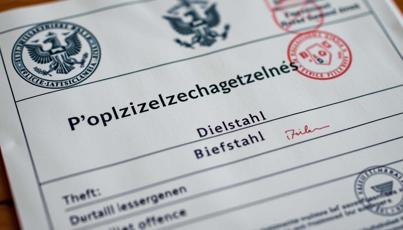Polizeiliches Führungszeugnis bei Diebstahl