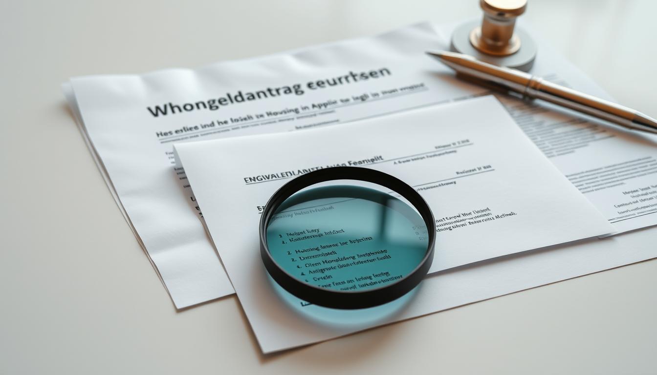Wohngeldantrag Eigentum Dokumente