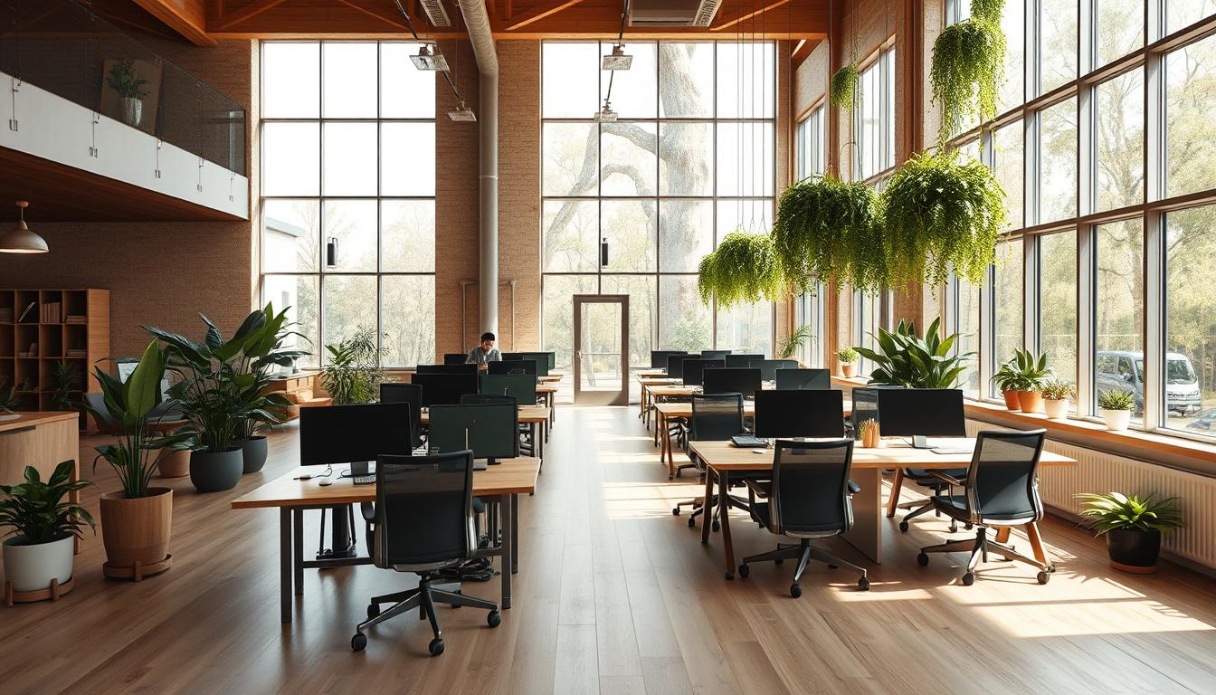 nachhaltige Coworking-Spaces ökologische Büroräume
